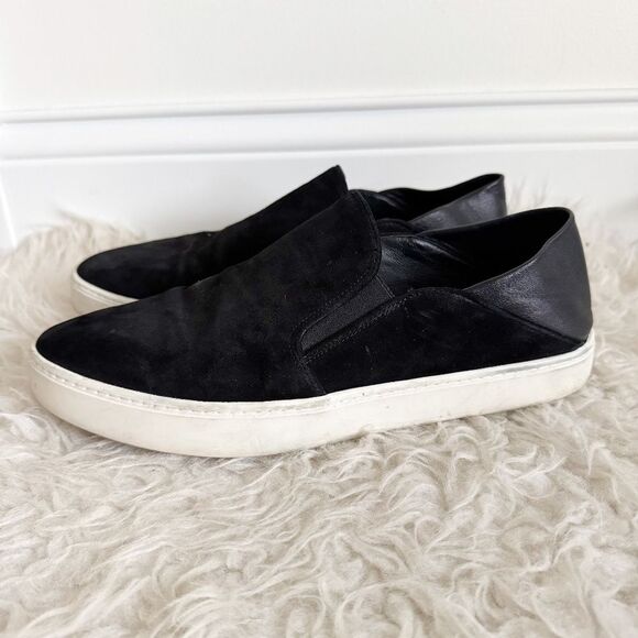 Vince Garvey Black Suede Slip On Sneakers | Size 9.5 - Picture 3 of 10